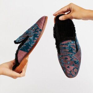 Free People Multicolor Textured Mules